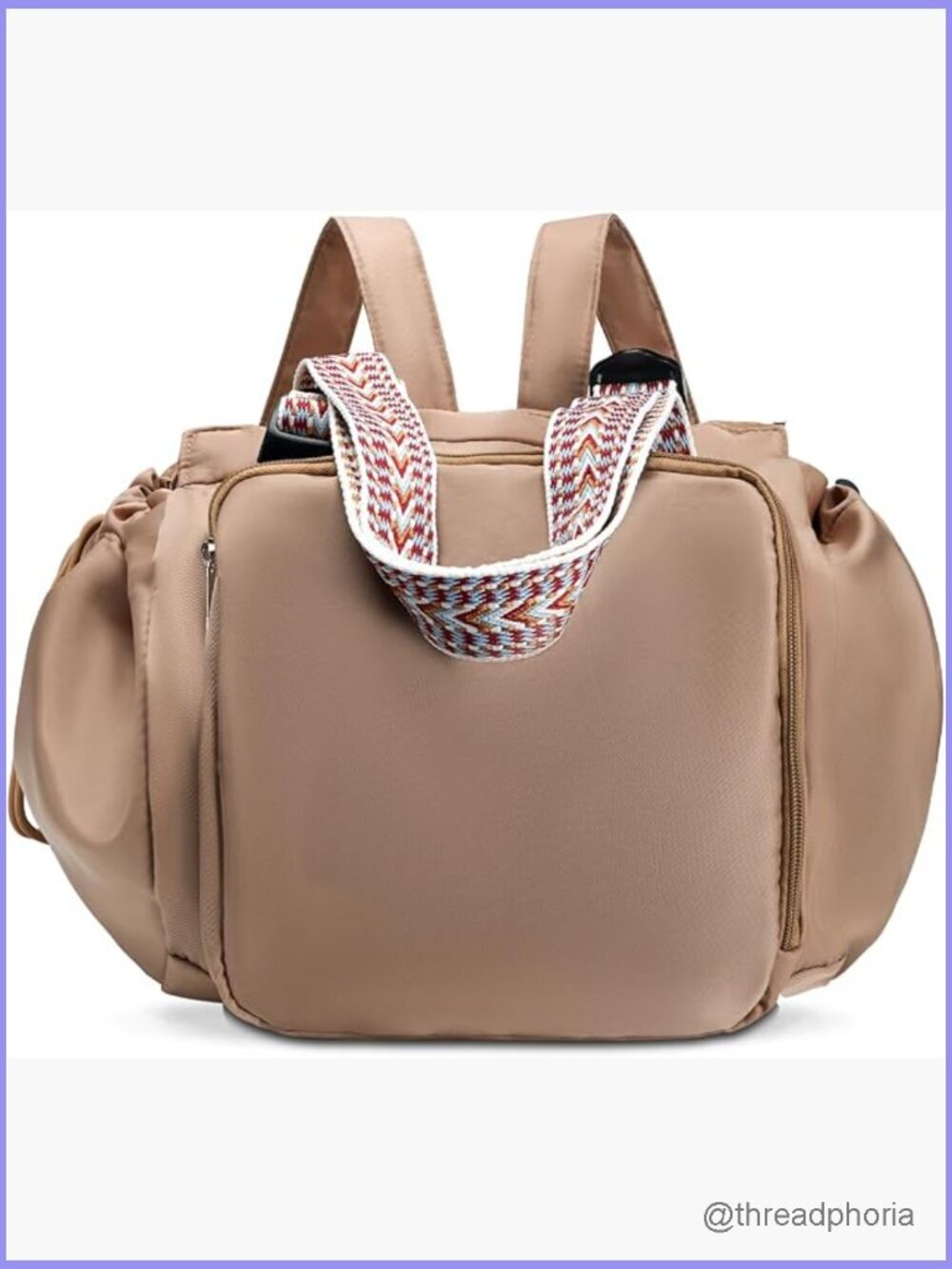 Large Convertible Diaper Tote Backpack Multifunctional Weekender Bag